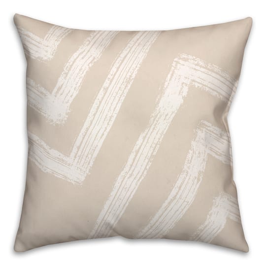 Neutral Zags Throw Pillow